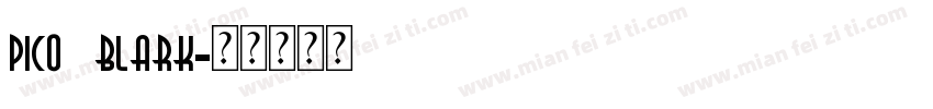 pico blark字体转换
